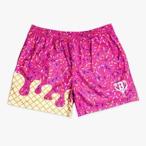Baseball lifestyle pink Sprinkle ice cream mens medium athletic shorts